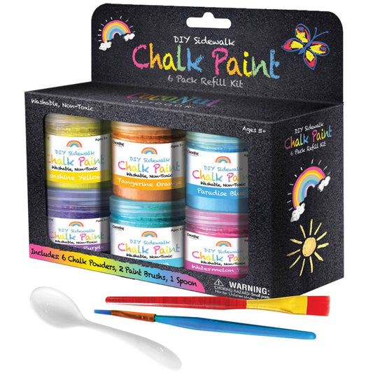 DIY Sidewalk Chalk Paint 6 Pack