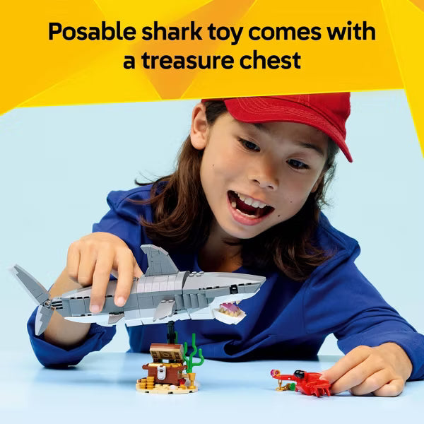 Fierce Shark with a Treasure Chest