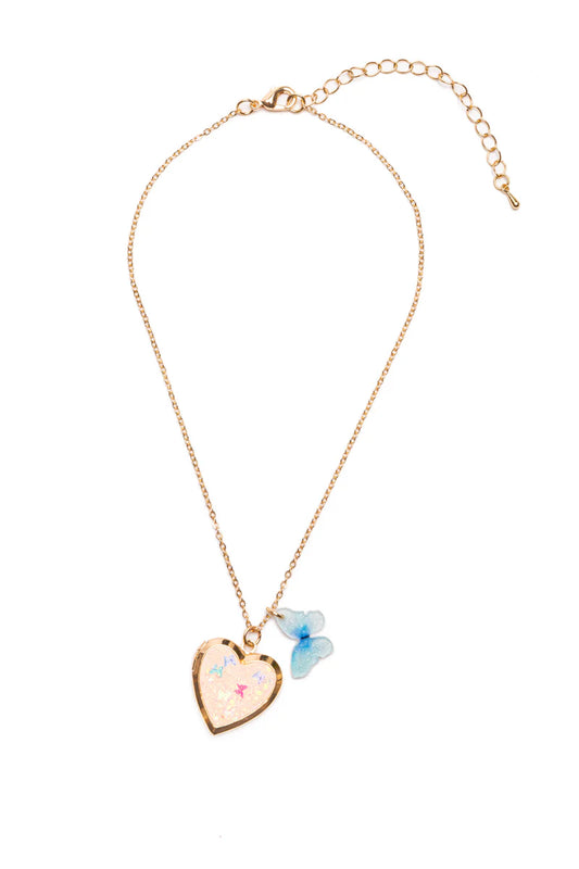 Great Pretenders Butterfly Heart Locket