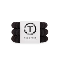 Jet Black Large Nylon Hair Ties