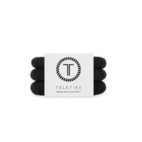 Jet Black Small Nylon Hair Ties