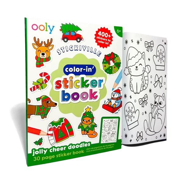 Stickiville: Color-in' Sticker Book - Jolly Cheer