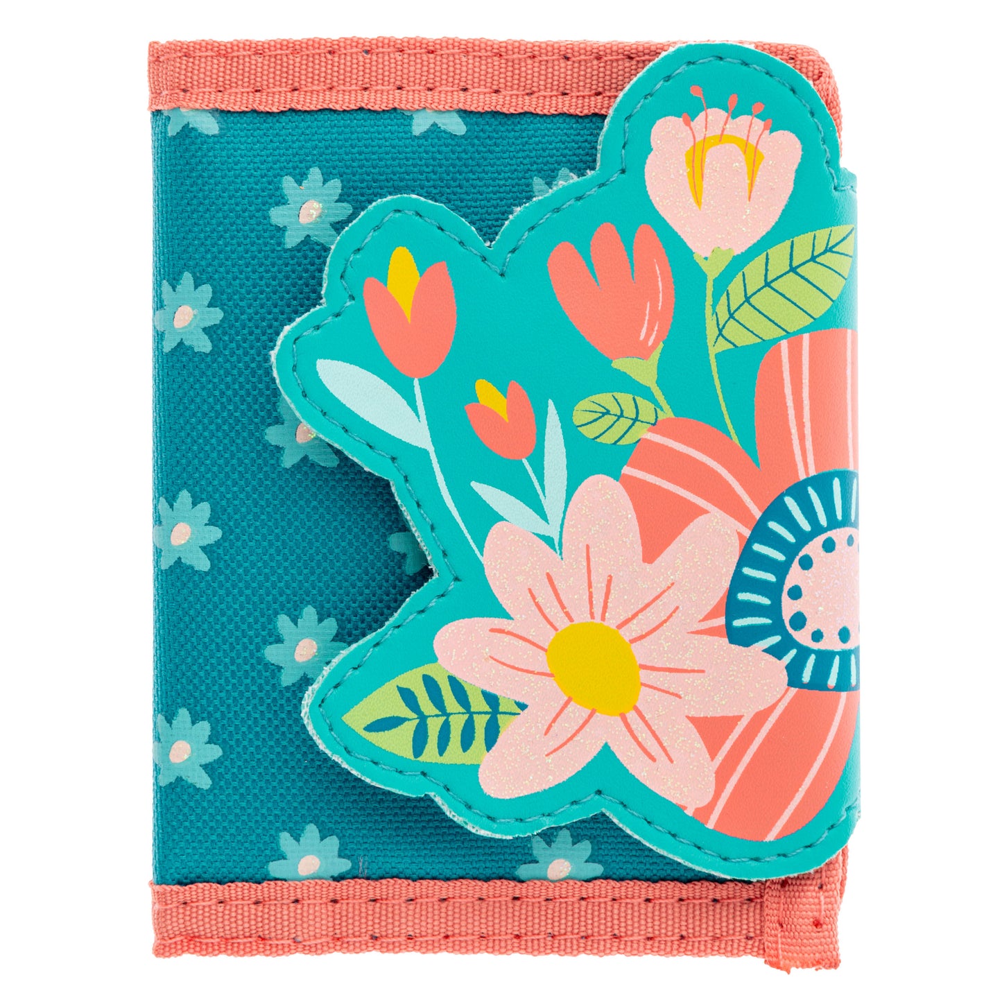 Kid Wallet Floral Turquoi
