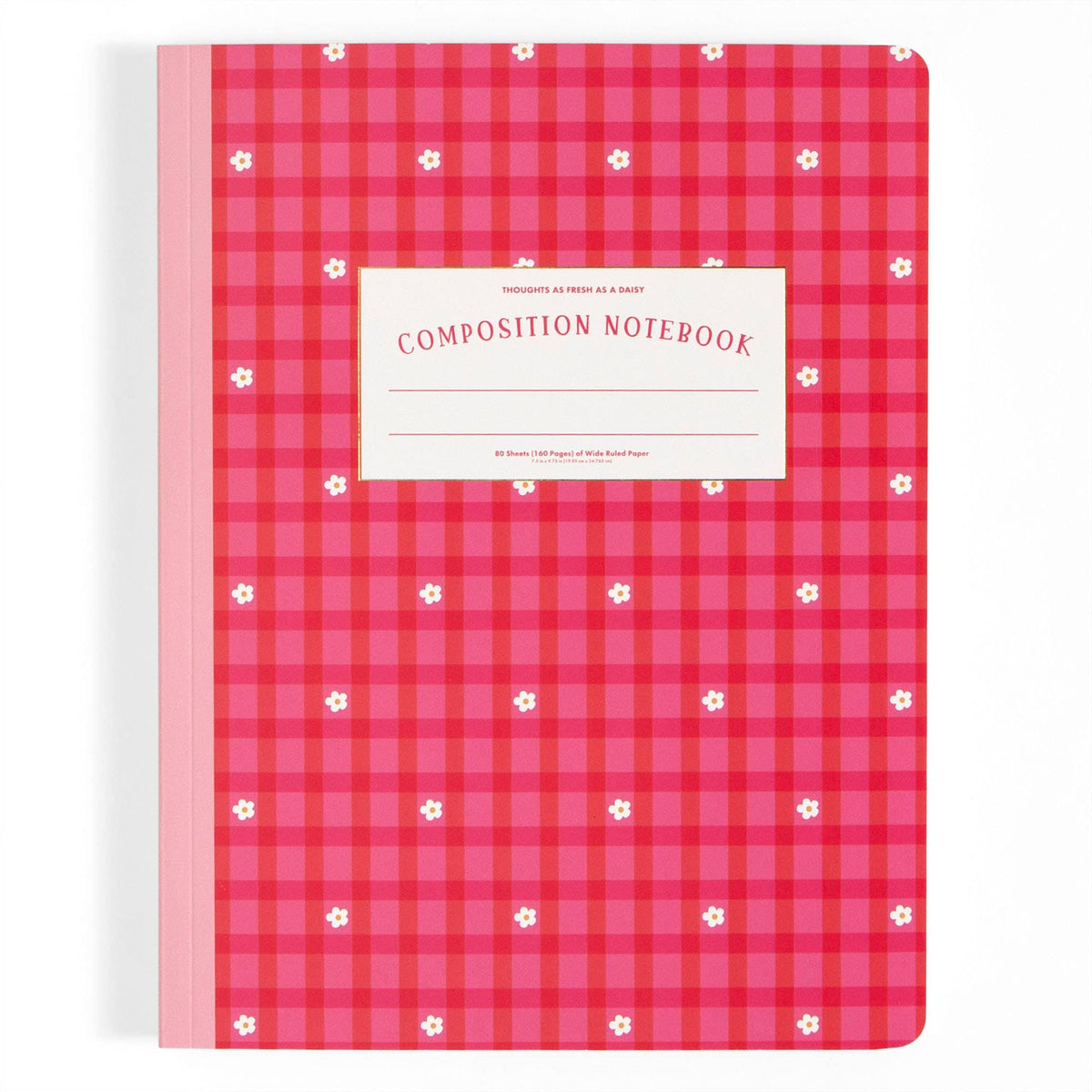 Gingham Daisy Composition Notebook