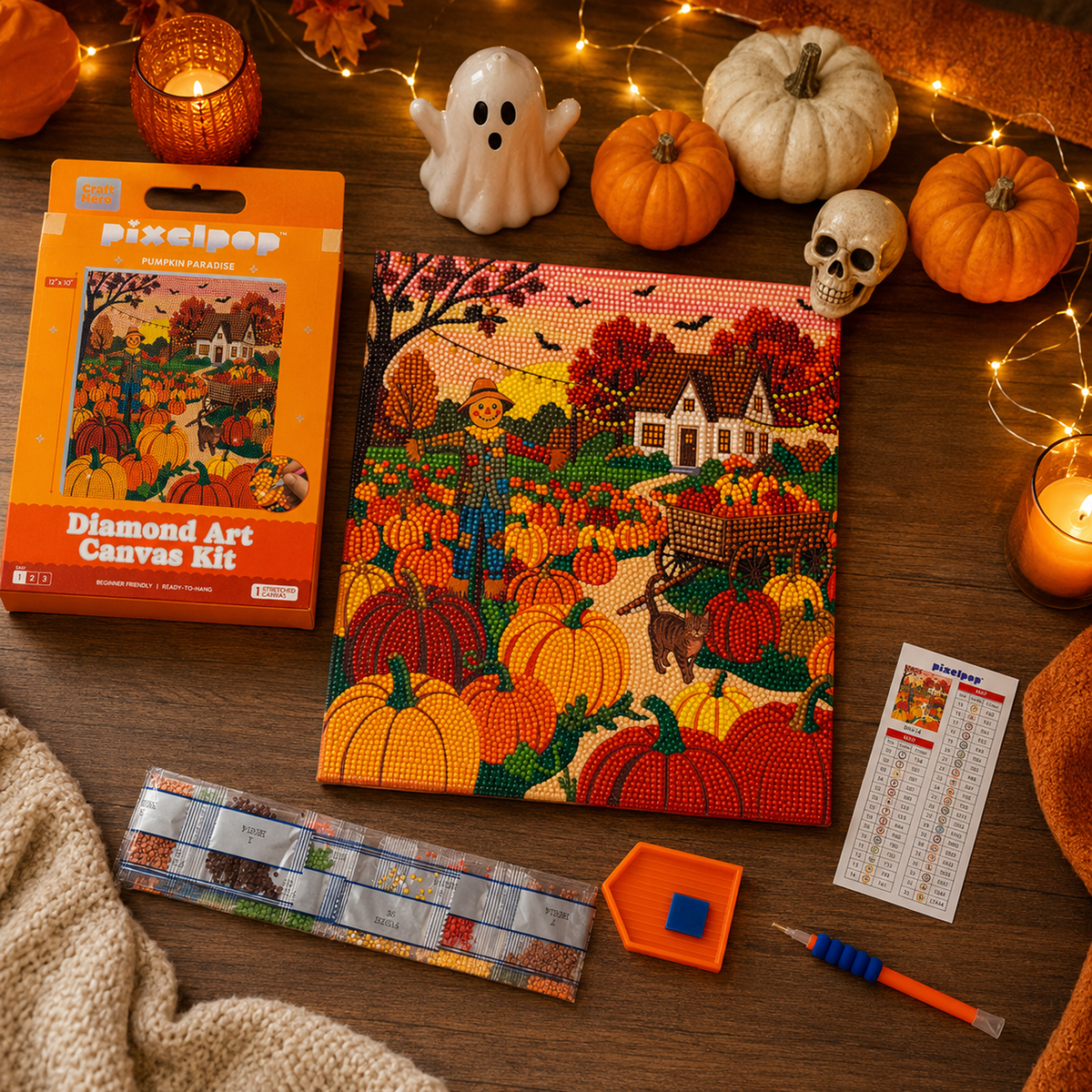 Fall Diamond Art Kit | Pumpkin Patch | DIY