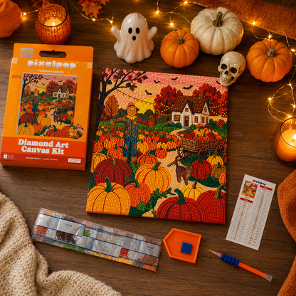 Fall Diamond Art Kit | Pumpkin Patch | DIY