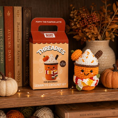 Fall Crochet Kit for Beginners | Pumpkin Spice Latte | DIY