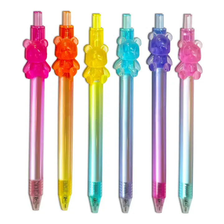 Jelly Bears Gel Pen 6 pc Set