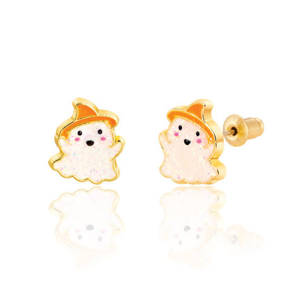 Glitter Ghost | Halloween | Stud Earrings for Girls