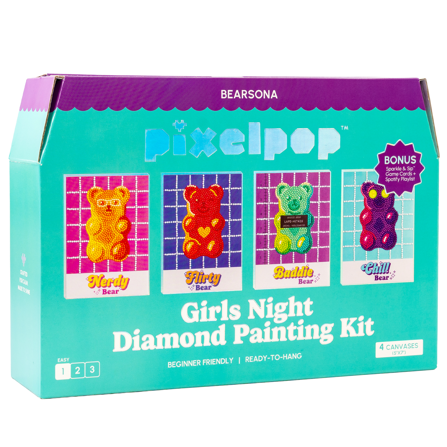 PixelPop™ Diamond Art — Girls’ Night Edition — Bearsona