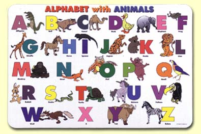 ABC/Animals Placemat