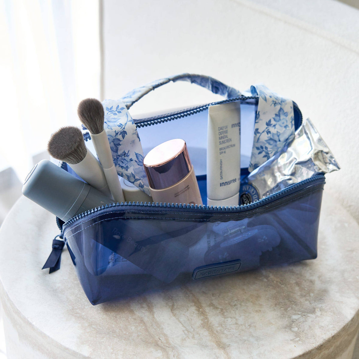 Jelly Cosmetic Bag – Waterproof Lay-Flat Makeup Bag