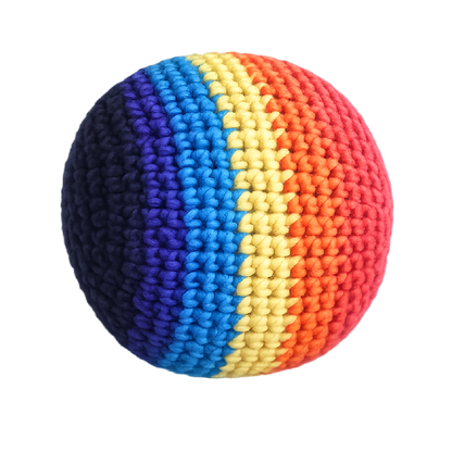 Extreme Retro Hand-Knitted Kick Pouch Footbag - 12/Display
