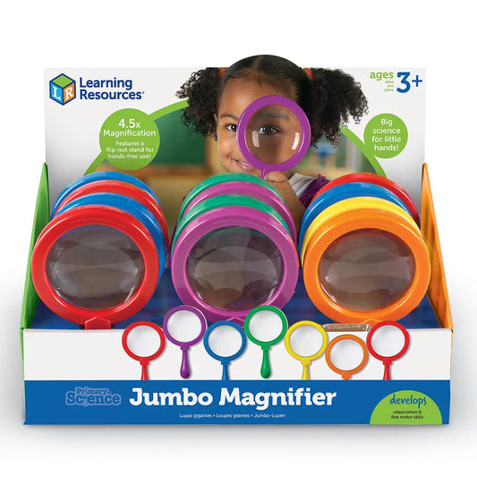 Primary Science®Jumbo Magnifiers, Set of 12 in Dis