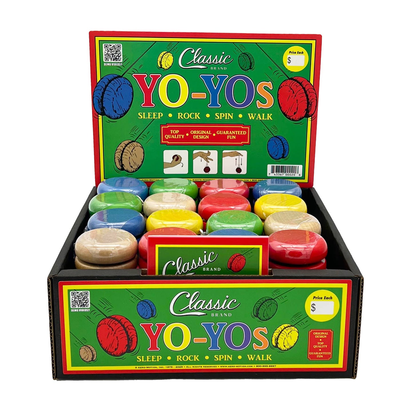Classic Wooden Yo-Yo 48 Unit Impulse Display