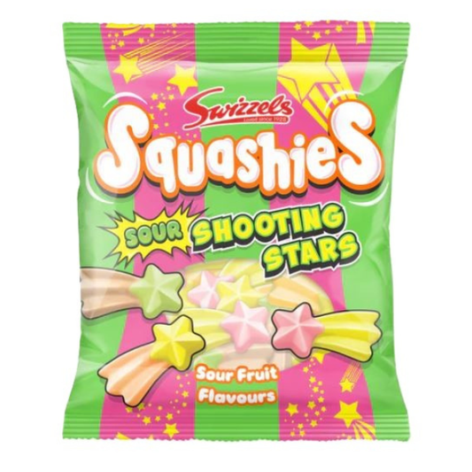 Limited Import Squashies UK, Sour Shooting Stars, 100g, 12ct
