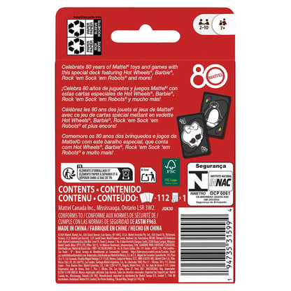 Uno: Mattel 80th Anniversary Ruby Red