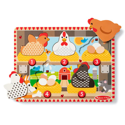 Happy Hens Push to Pop Puzzle