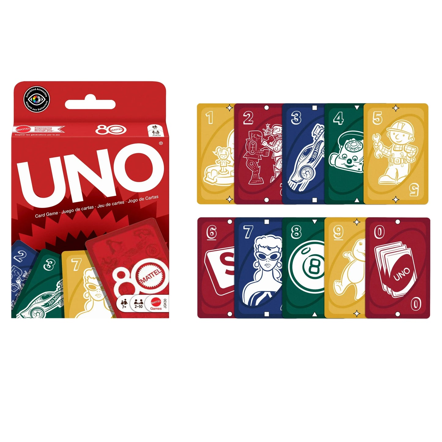 Uno: Mattel 80th Anniversary Ruby Red