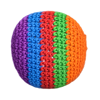 Extreme Retro Hand-Knitted Kick Pouch Footbag - 12/Display