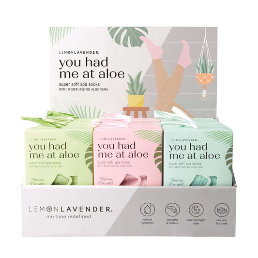 Aloe Socks Lemon Lavendar