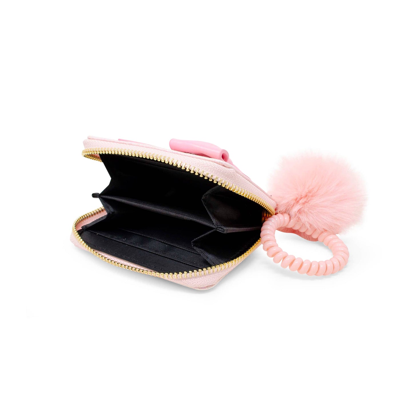 Shiny Jumbo Bow Spiral Strap Wallet