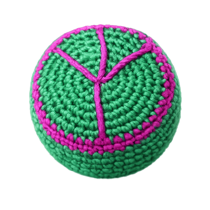 Extreme Retro Hand-Knitted Kick Pouch Footbag - 12/Display