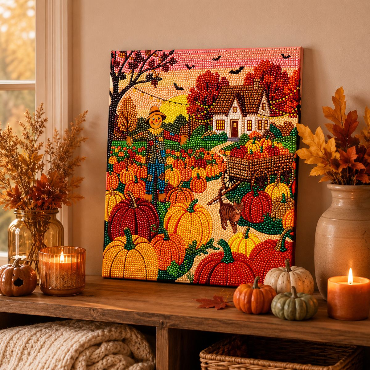 Fall Diamond Art Kit | Pumpkin Patch | DIY