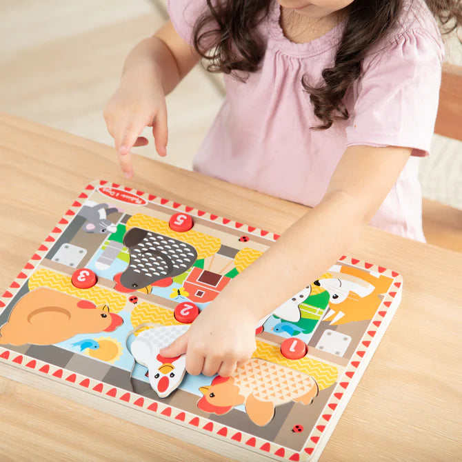 Happy Hens Push to Pop Puzzle