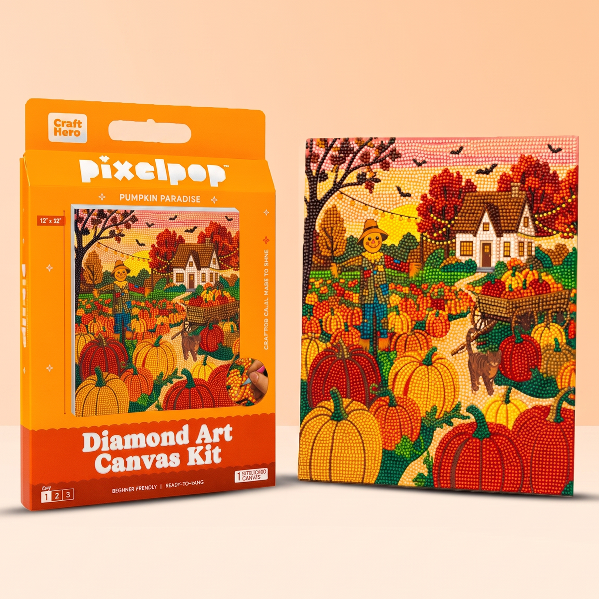 Fall Diamond Art Kit | Pumpkin Patch | DIY