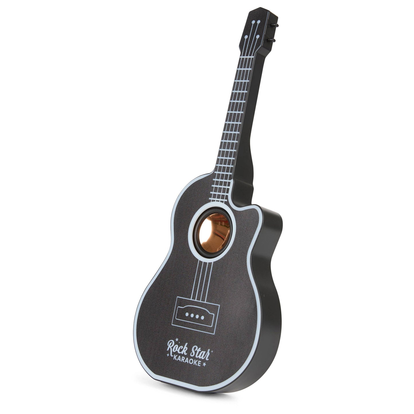 Rock Star Guitar & Microphone Karaoke Set-Black