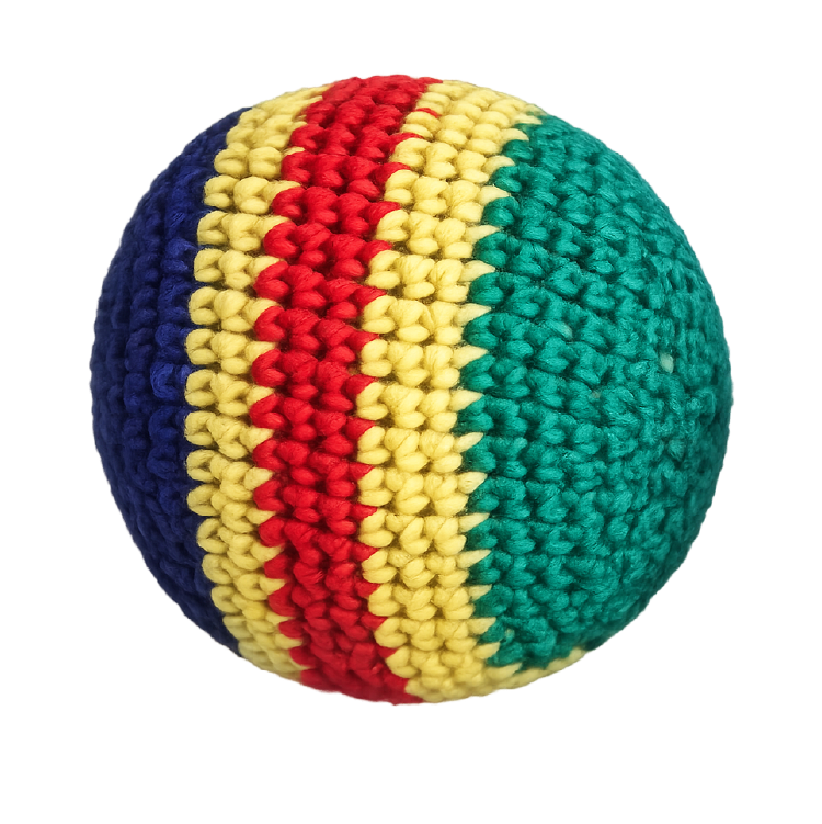 Extreme Retro Hand-Knitted Kick Pouch Footbag - 12/Display
