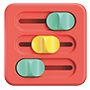 Playtab Tile Set 6 - Red