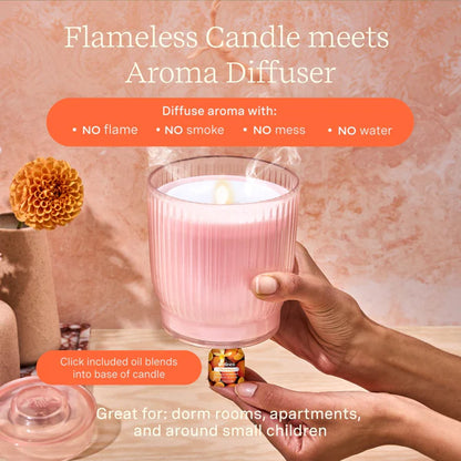 Flameless Candle Diffuser - Pink
