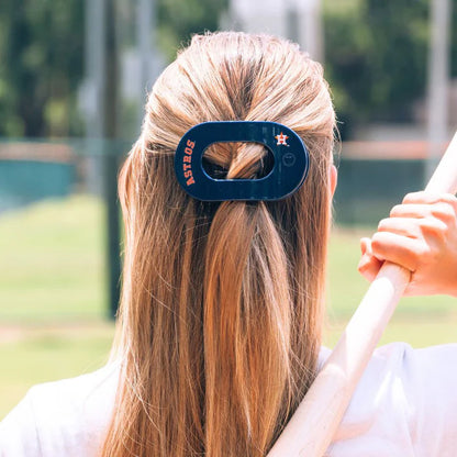 Flat Round Hair Clip | Small | Houston Astros