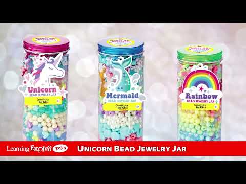 Rainbow Bead Jewelry Jar