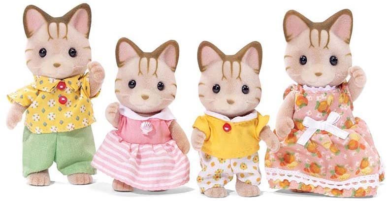 Calico Critters Sandy Striped Cat Family