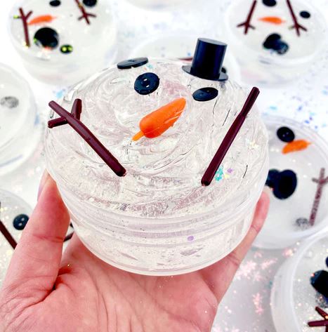 Kawaii Melted Snowman Slime