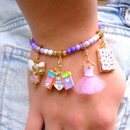Charm IT Gold Purple Bracelet
