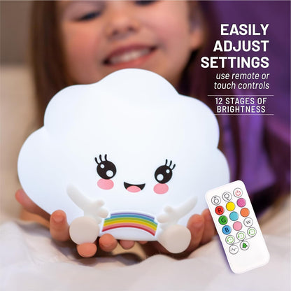 Lumipets® Kawaii Cloud with Remote - Children's Nursery Touch Night Light