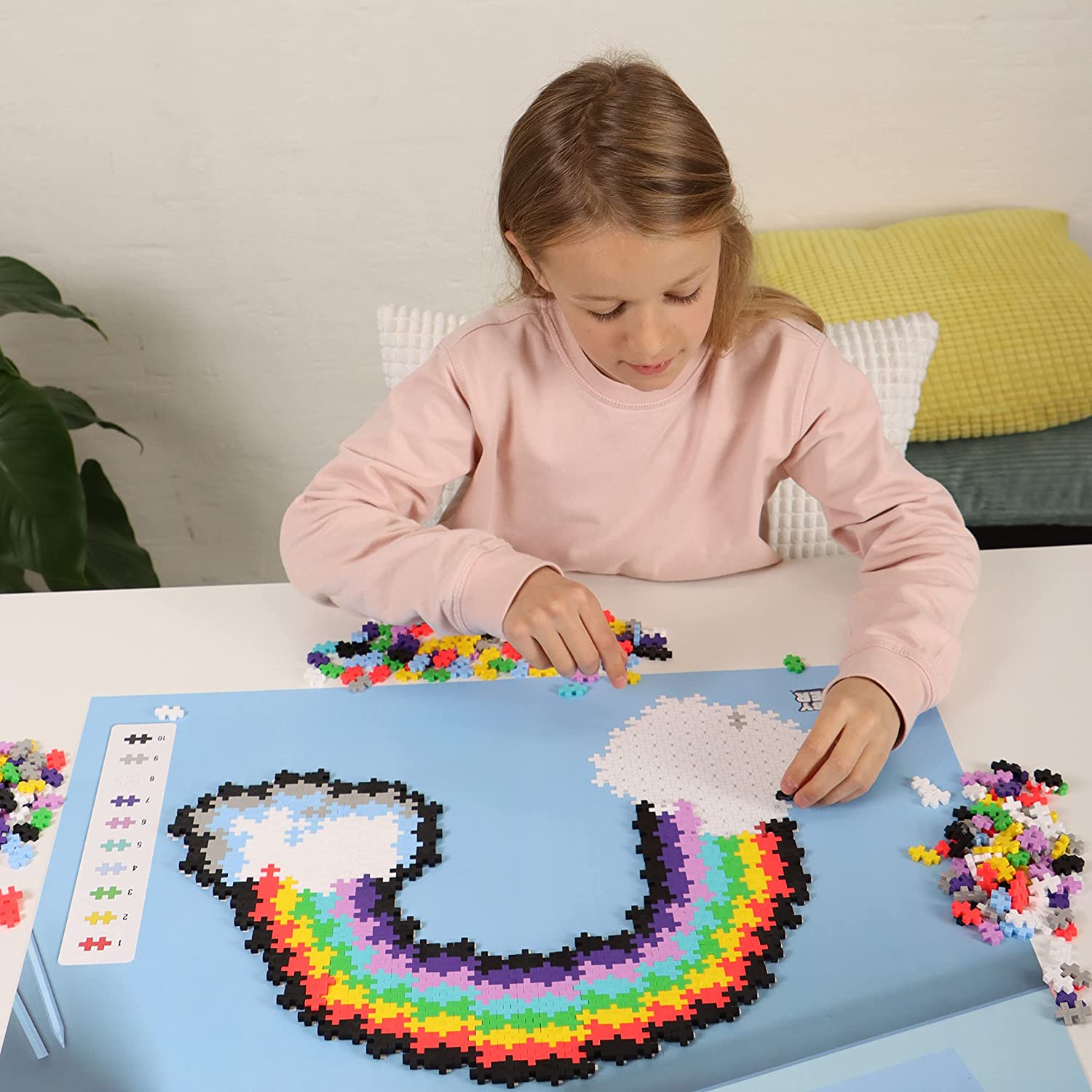 Puzzle by Number Rainbow