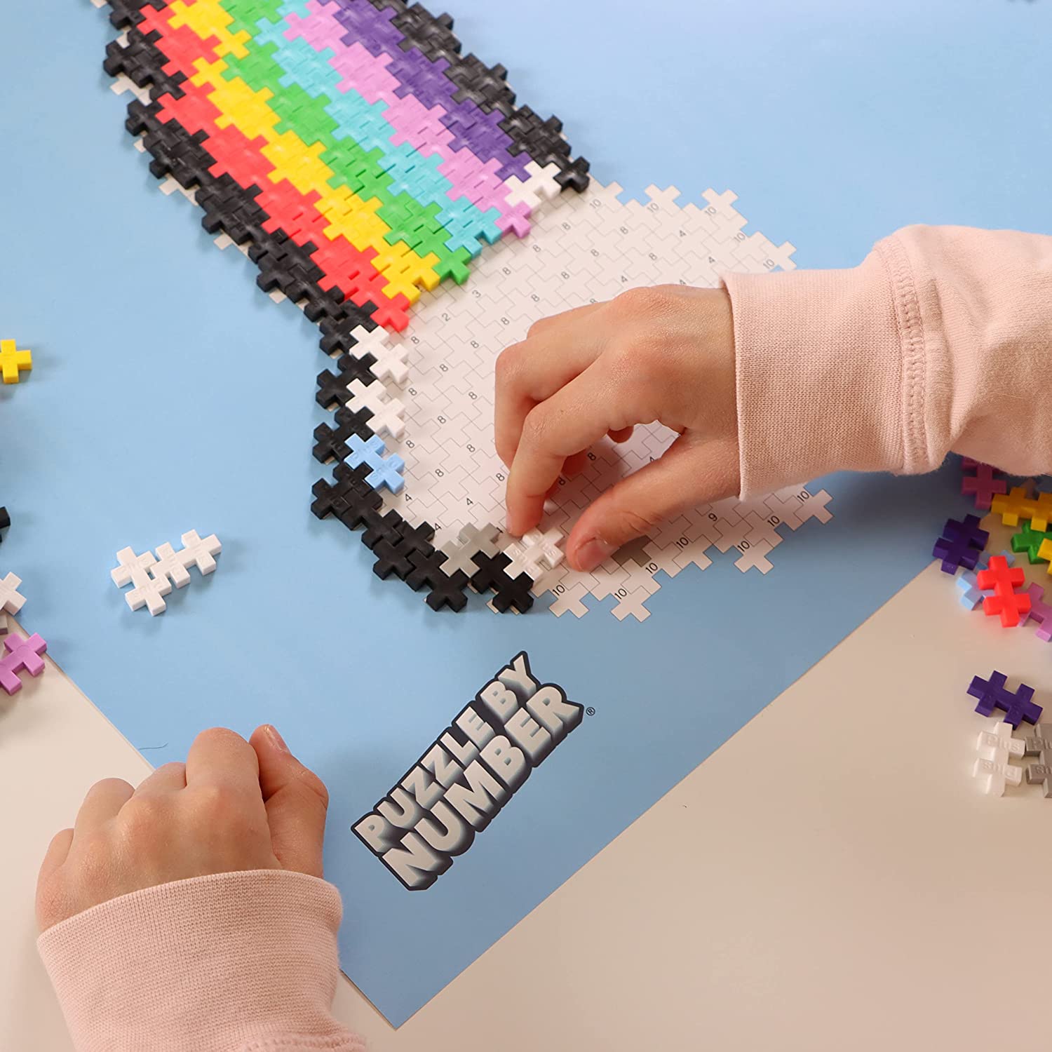 Puzzle by Number Rainbow