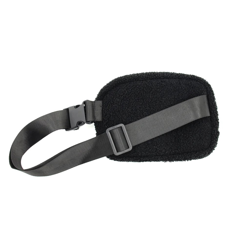 Black Sherpa Waist Bag