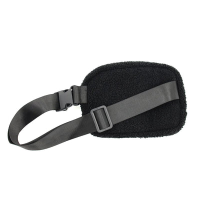 Black Sherpa Waist Bag