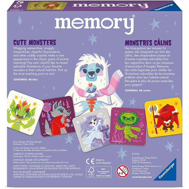 Memory Cute Monsters Game