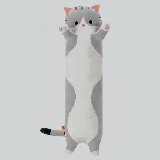 Long Grey Tabby Cat Pillow