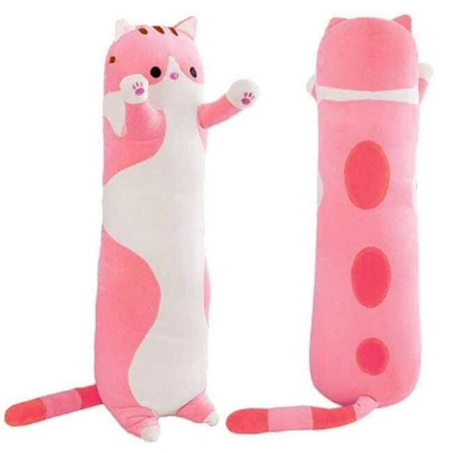Long Plush Pink Tabby Cat