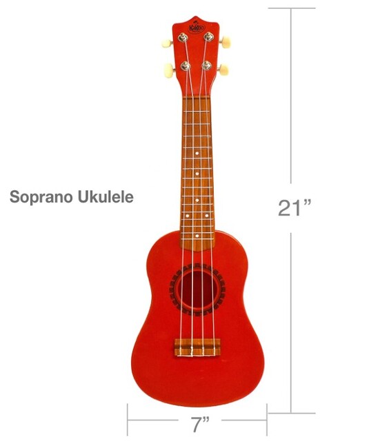 Kakoo Ukuleles Sunset Red