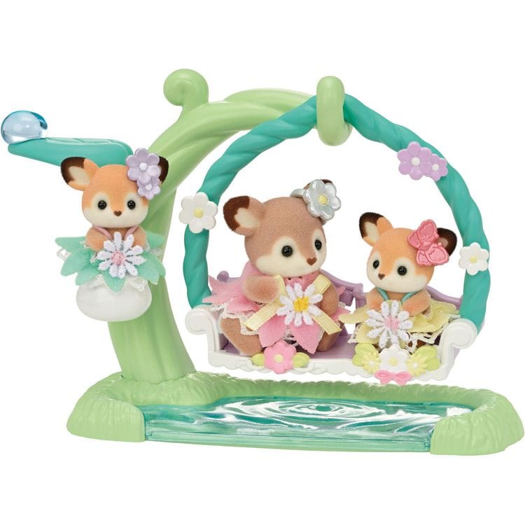 Deer Babies Floral Swing