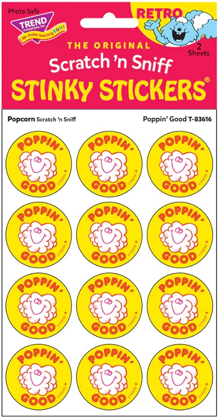 Poppin Good! Popcorn Scratch 'n Sniff Stinky Stickers®